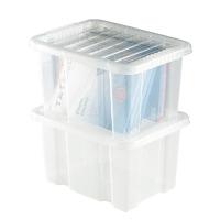 Pk 10 Topbox Plastic Storage Box with Lid 245h x 325w x 430d