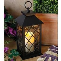 Pk of 2 Carriage Lanterns with LED Candles