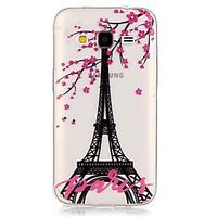 Plum Tower PatternTransparent Soft TPU Back Case for Galaxy Grand Prime/Galaxy Core Prime