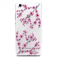 Plum flower Pattern TPU Relief Back Cover Case for P8 Lite