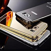 Plating Mirror Back with Metal Frame Phone Case for Galaxy S6/S6 edge/S6 edge