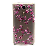 Plum flower Pattern TPU Relief Back Cover Case for LG G3