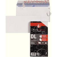 Plus Fabric Envelope DL 110gsm Peel and Seal White R10004 Pack of 25