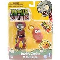 Plants Vs. Zombies 3-inch Cowboy Zombie with Chilly Bean Figure