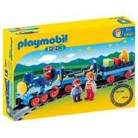 Playmobil 1.2.3 Night Train Figure with Track/Driver and 2 Passengers