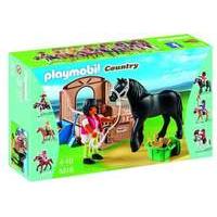 Playmobil Black Stallion with Stall