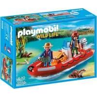 playmobil 5559 wildife adventure tree house inflatable boat with explo ...