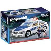 playmobil police car with flashing light int