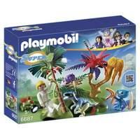 playmobil 6687 lost island with alien and raptor