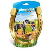 Playmobil Groomer with Star Pony Toy
