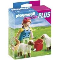 Playmobil Country Woman with Sheep Feed