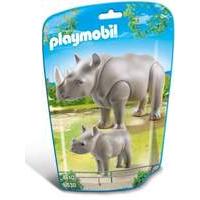 Playmobil 6638 City Life Zoo Rhino with Baby