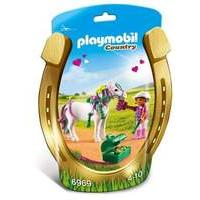 playmobil groomer with heart pony toy