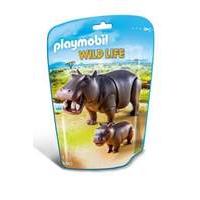 playmobil hippo with calf