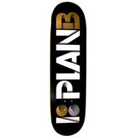 Plan B Team Overlap Skateboard Deck - Black/Gold 8.75\