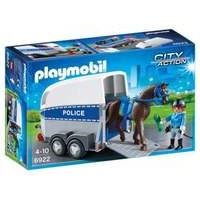 playmobil police with horse and trailer