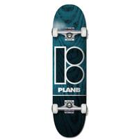 plan b team b blue stain complete skateboard 775