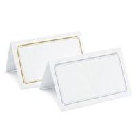 Plain & Double Border Place Cards - Package of 50 Double Border Gold