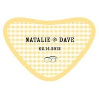 Plaid Heart Container Sticker