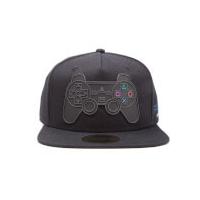 PlayStation 2 Rubber Controller Logo Snapback Cap - Black