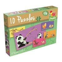playlab 10 jigsaw puzzles in a box 2 pieces