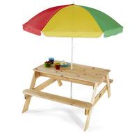 Plum Childrens Rectangular Picnic Table with Parasol