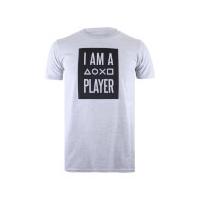 playstation mens i am a player t shirt sports grey l