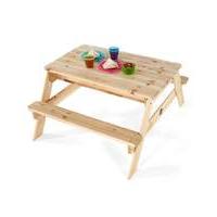 plum wooden sand picnic table