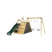Plum Wooden Pyramid Climbing Frame with