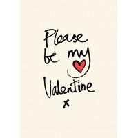 Please Be My Valentine Heart| Romantic Valentine\'s Day Card |LL1150