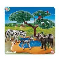 playmobil safari cape buffalo and zebra 4828