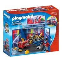 playmobil city action motorcycle workshop 6157
