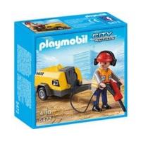 playmobil construction worker with jackhammer 5472