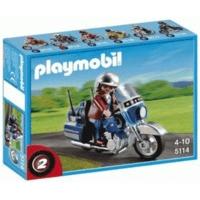 playmobil touring motorcycle with rider 5114