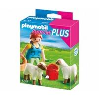 playmobil farmers wife feeding sheep 4765