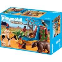 playmobil western children with bear 5252