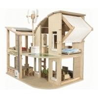 Plan Toys Green Dollhouse with furniture