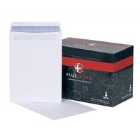 Plus Fabric Envelopes Pocket Press Seal 120gsm C4 White [Pack 250]
