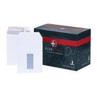 plus fabric envelopes pocket peel and seal window 110gsm c5 white pack ...