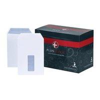 Plus Fabric Envelopes Pocket Press Seal Window 110gsm C5 White [Pack 500]