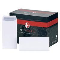 Plus Fabric Envelopes Pocket Press Seal 110gsm DL 220x110mm White [Pack 500]