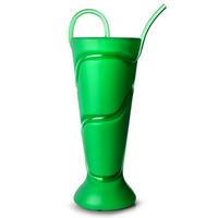 Plastic Soda Fountain Milkshake Cup with Krazy Straw 18oz / 530ml (Single)