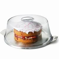 Plastic Cake Dome - 30cm (Cake Dome & Metal Plate - Set of 10)