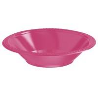Plastic Party Bowls Bright Pink