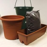 Planting Kit Collection - Baskets, Containers & Troughs x6 & Compost