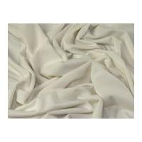 Plain Polyester & Lycra Microfibre Stretch Jersey Knit Dress Fabric Ivory
