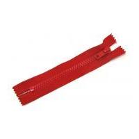 Plastic Chunky Closed End Zips 14cm Red