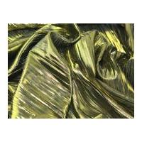 Pleated Lame Fabric Olive Bronze