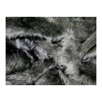Plain Short Pile Fur Fabric Dark Grey