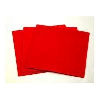 plain acrylic felt fabric 12 square 30cm cherry red